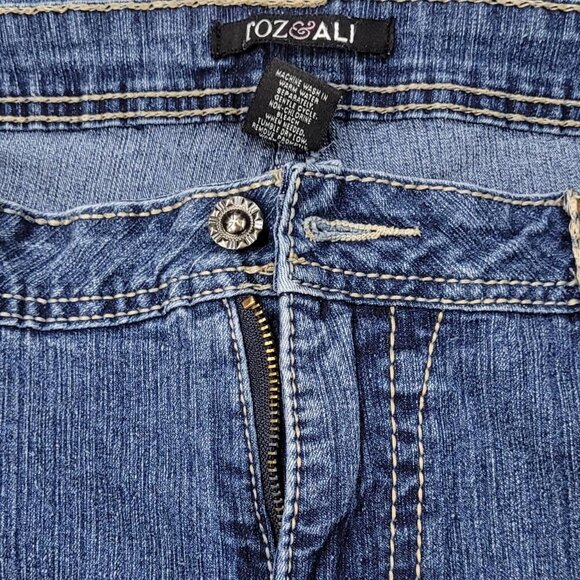 Roz & Ali Plus Wide Leg Jeans Decorative Pocket 18 - Picture 4 of 5